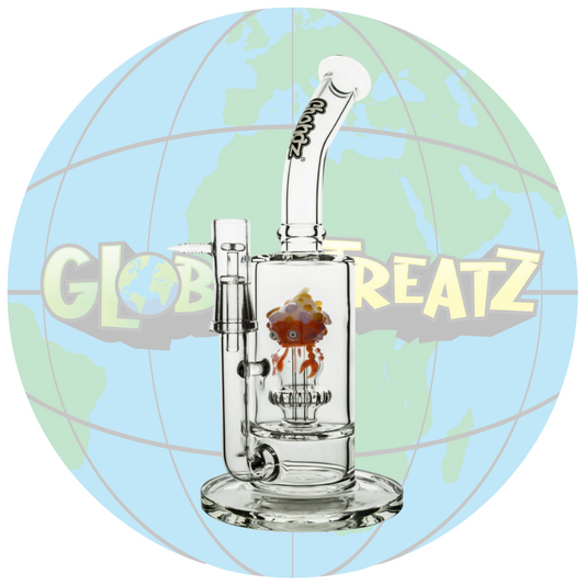 Chongz “Strawberry” 30cm 2 System Glass Bong - RED